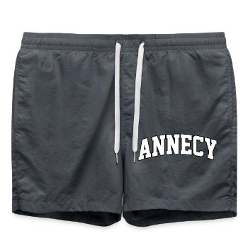 Annecy-Logo: College-Design mit alpinem Stil - Badeshorts - Anthrazit - Vorne - AI Model Male 185 light (185cm)