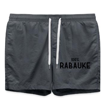 Rabauke - ungehobelter Mensch - ungezogenes Kind - Badeshorts - Anthrazit - Vorne - AI Model Male 185 light (185cm)