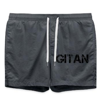 Gitan usé brique brun - Short de bain - charbon - Devant - AI Model Male 185 light (185cm)