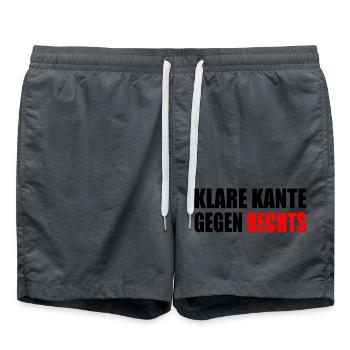 klare kante gegen rechts - Badeshorts - Anthrazit - Vorne - AI Model Male 185 light (185cm)