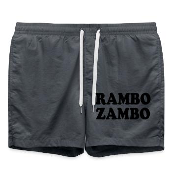 Rambo zambo - Swim Trunks - anthracite - Front - AI Model Male 185 light (185cm)