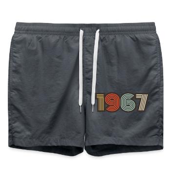 1967 rétro vintage - Short de bain - charbon - Devant - AI Model Male 185 light (185cm)