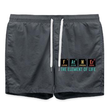 Dad Dad Father's Day - Swim Trunks - anthracite - Front - AI Model Male 185 light (185cm)