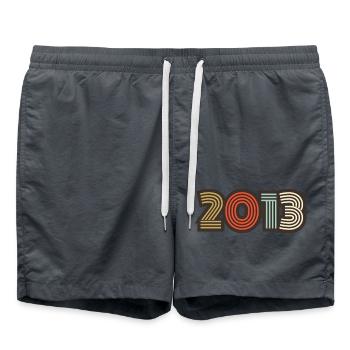 2013 rétro vintage - Short de bain - charbon - Devant - AI Model Male 185 light (185cm)