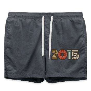 2015 Retro Vintage - Swim Trunks - anthracite - Front - AI Model Male 185 light (185cm)