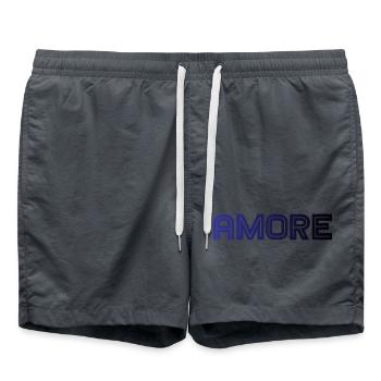 amore - Italia - Italy - Love Italian Love - Swim Trunks - anthracite - Front - AI Model Male 185 light (185cm)