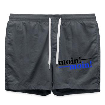 Moin Moin Gruß - Badeshorts - Anthrazit - Vorne - AI Model Male 185 light (185cm)