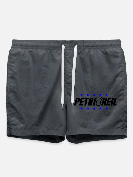 Petri Heil Angel Saying - Swim Trunks - anthracite