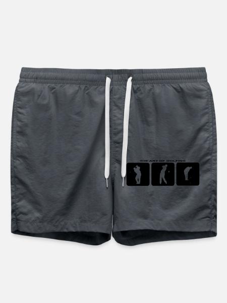 Golf Golf Golf Golfeur Driver Sport Golf - Short de bain - charbon
