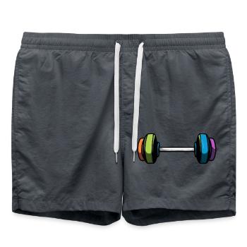 Dumbbell Gym Training Fitness Gym - Swim Trunks - anthracite - Front - AI Model Male 185 light (185cm)