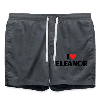 I Love Eleanor Heart Graphic Name Gift - Swim Trunks - anthracite - Front - AI Model Male 185 light (185cm)