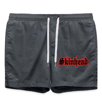 Working Class Skinhead Oi! Antiracist Bootboys My - Swim Trunks - anthracite - Front - AI Model Male 185 light (185cm)
