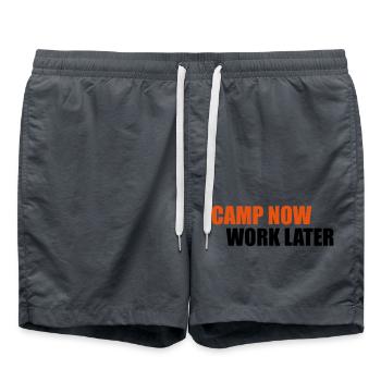 camping - Badeshorts - Anthrazit - Vorne - AI Model Male 185 light (185cm)