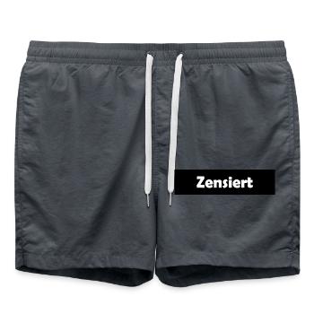 Censored | censor bars - Swim Trunks - anthracite - Front - AI Model Male 185 light (185cm)