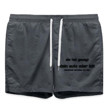 Auto - Badeshorts - Anthrazit - Vorne - AI Model Male 185 light (185cm)