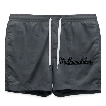 mathematician - Swim Trunks - anthracite - Front - AI Model Male 185 light (185cm)
