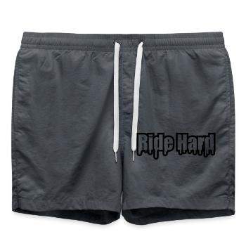 Ride Hard Graffiti - Badeshorts - Anthrazit - Vorne - AI Model Male 185 light (185cm)