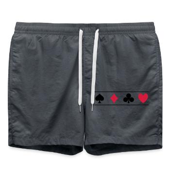 Card game characters - Swim Trunks - anthracite - Front - AI Model Male 185 light (185cm)