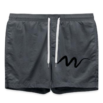 Courbes frais de traçage ligne graffiti - Short de bain - charbon - Devant - AI Model Male 185 light (185cm)
