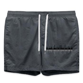 spiegelung tonspur ton play coole laut regler paus - Badeshorts - Anthrazit - Vorne - AI Model Male 185 light (185cm)