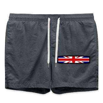 England Flagge - Badeshorts - Anthrazit - Vorne - AI Model Male 185 light (185cm)