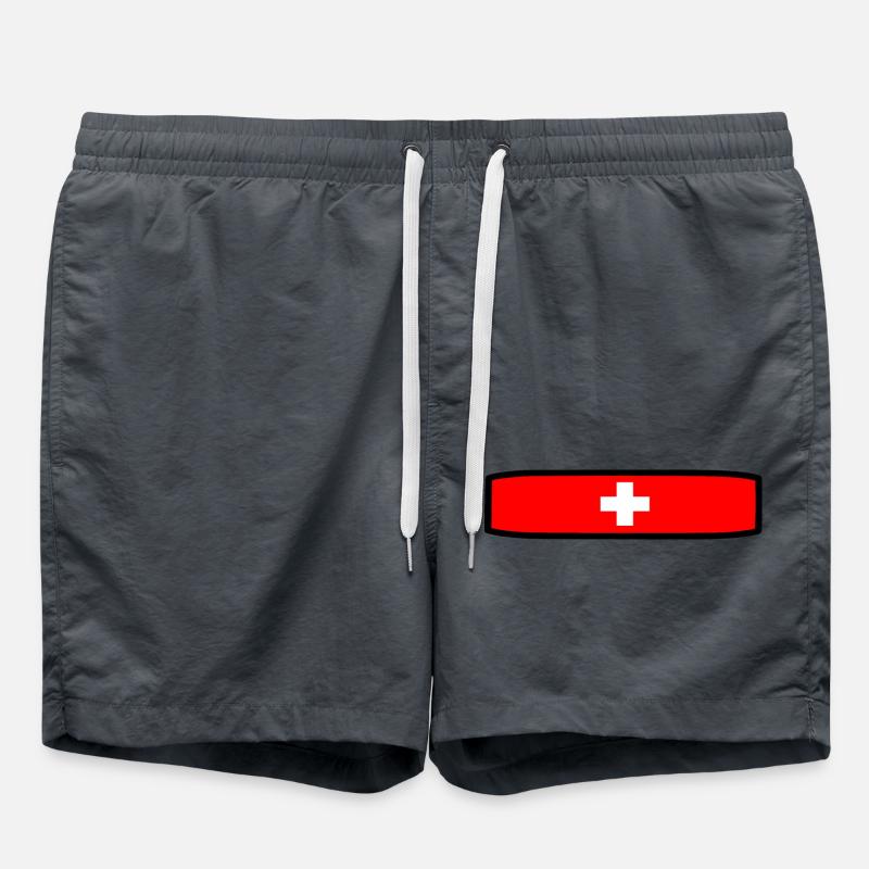 Swiss flag - Swim Trunks - anthracite