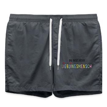 Du bist mein Lieblingsmensch - Badeshorts - Anthrazit - Vorne - AI Model Male 185 light (185cm)