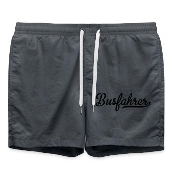 Busfahrer - Badeshorts - Anthrazit - Vorne - AI Model Male 185 light (185cm)