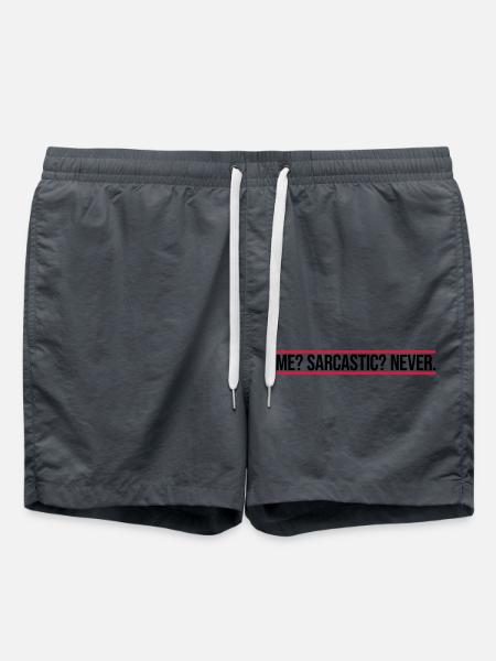 me sarcastic never quote - Swim Trunks - anthracite