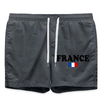 FRANCE FRENCH FLAG - Swim Trunks - anthracite - Front - AI Model Male 185 light (185cm)