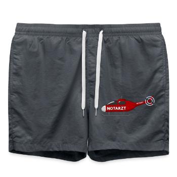 Hubschrauber Notazt - Badeshorts - Anthrazit - Vorne - AI Model Male 185 light (185cm)