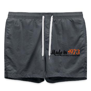 Made in 1973 - Swim Trunks - anthracite - Front - AI Model Male 185 light (185cm)