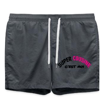 Super cousine c'est moi !! - Short de bain - charbon - Devant - AI Model Male 185 light (185cm)