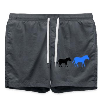 Cheval Poney 2 - Short de bain - charbon - Devant - AI Model Male 185 light (185cm)