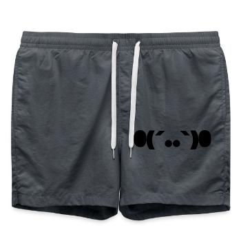 O(´..`)O shy ape schwarz Affe - Badeshorts - Anthrazit - Vorne - AI Model Male 185 light (185cm)