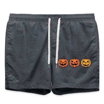 Citrouille Halloween Mignon - Short de bain - charbon - Devant - AI Model Male 185 light (185cm)