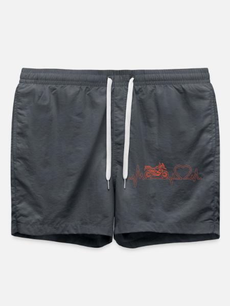 Heartbeat Motorcycle T-shirt - Swim Trunks - anthracite