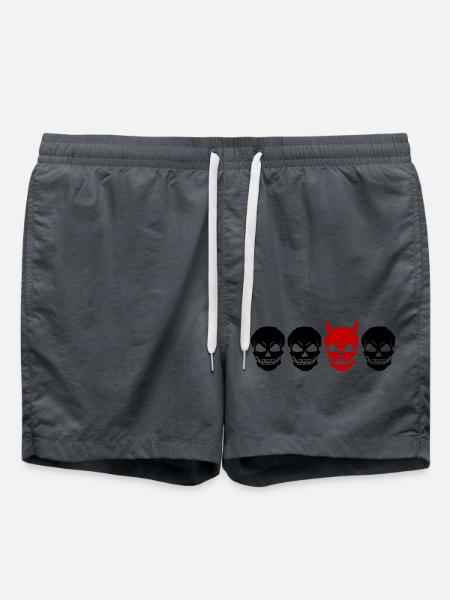 DIFFERENT SKULL2 -2C - Swim Trunks - anthracite