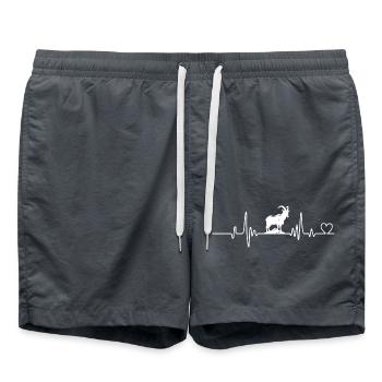 Battement de cœur de la chèvre - Short de bain - charbon - Devant - AI Model Male 185 light (185cm)