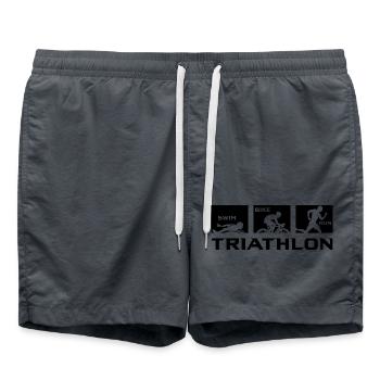 Triathlon Course à pied Natation Cyclisme - Short de bain - charbon - Devant - AI Model Male 185 light (185cm)