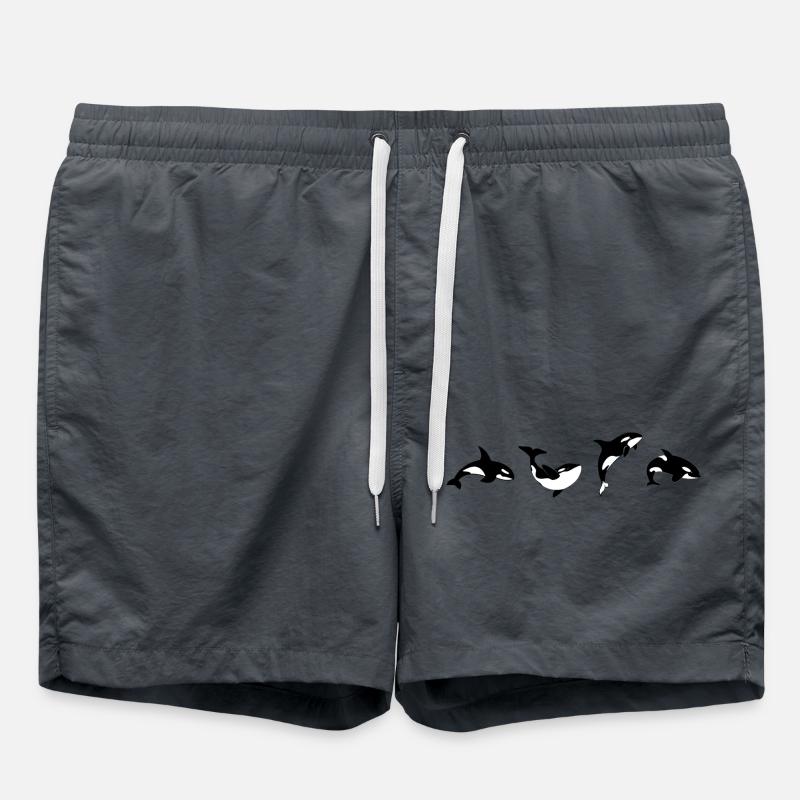Orca Positions - Geschenkidee - Badeshorts - Anthrazit