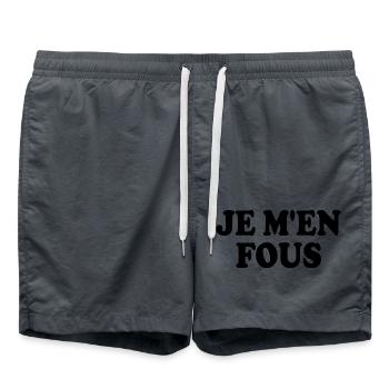 je m'en fous - Short de bain - charbon - Devant - AI Model Male 185 light (185cm)