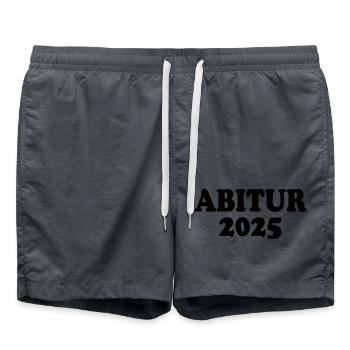 Abitur 2025 - Badeshorts - Anthrazit - Vorne - AI Model Male 185 light (185cm)
