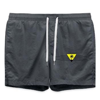 Palme Symbol Urlaub - Badeshorts - Anthrazit - Vorne - AI Model Male 185 light (185cm)