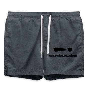 Signe de repos | Sommeil | Paresseux | Fatigué | Drôle - Short de bain - charbon - Devant - AI Model Male 185 light (185cm)
