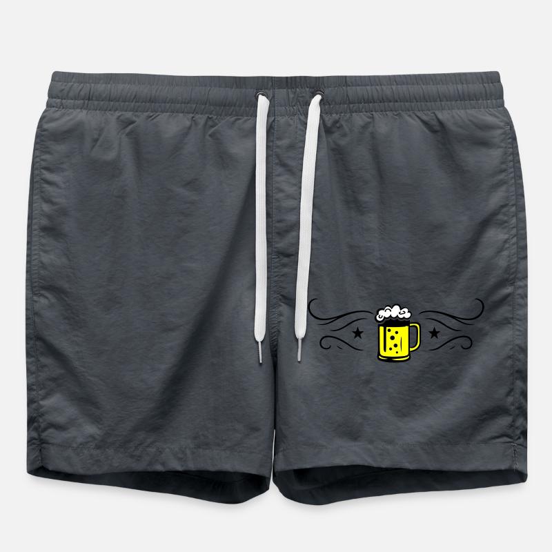 Icône de chope de bière - Short de bain - charbon