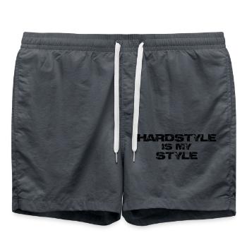 hardstyle is my style - Short de bain - charbon - Devant - AI Model Male 185 light (185cm)