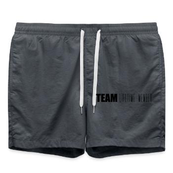spass team lifetime member mitglied freunde gruppe - Swim Trunks - anthracite - Front - AI Model Male 185 light (185cm)