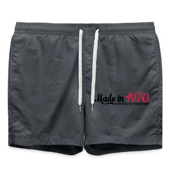 Made in 1970 - Swim Trunks - anthracite - Front - AI Model Male 185 light (185cm)