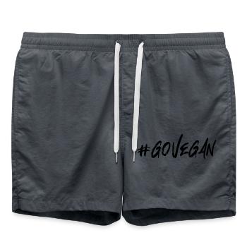 Go vegan - Swim Trunks - anthracite - Front - AI Model Male 185 light (185cm)